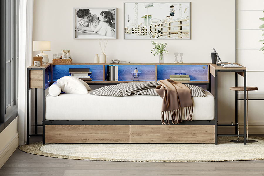 4599-1-3DU Study Metal Bed Artus cum L informibus Desk
