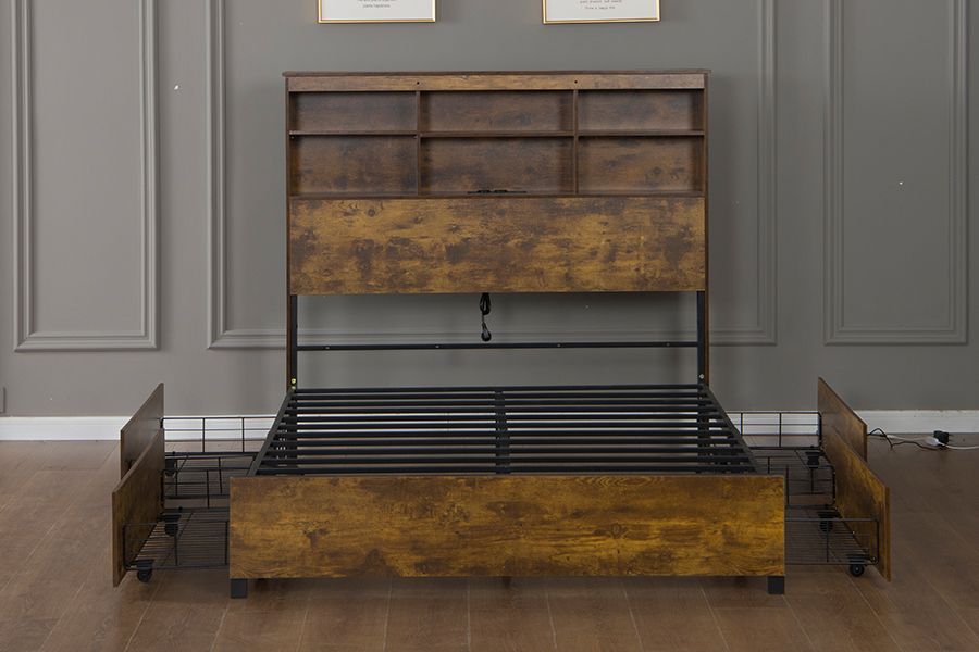 4831D Wooden Retro-Industrial Style Frame