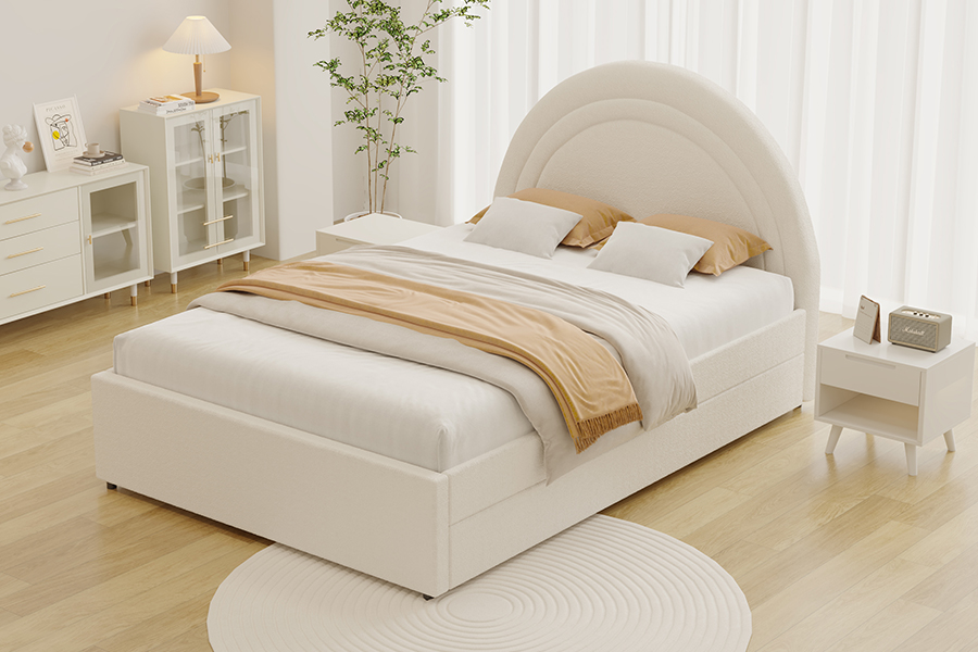 4542 Trundle Bunk Upholstered curvis at lectus Frame