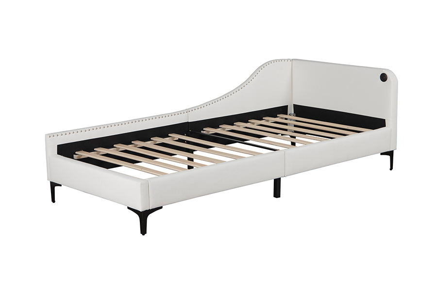 4546-3U USB Upholstered Dominus informibus Leather Bed Frame
