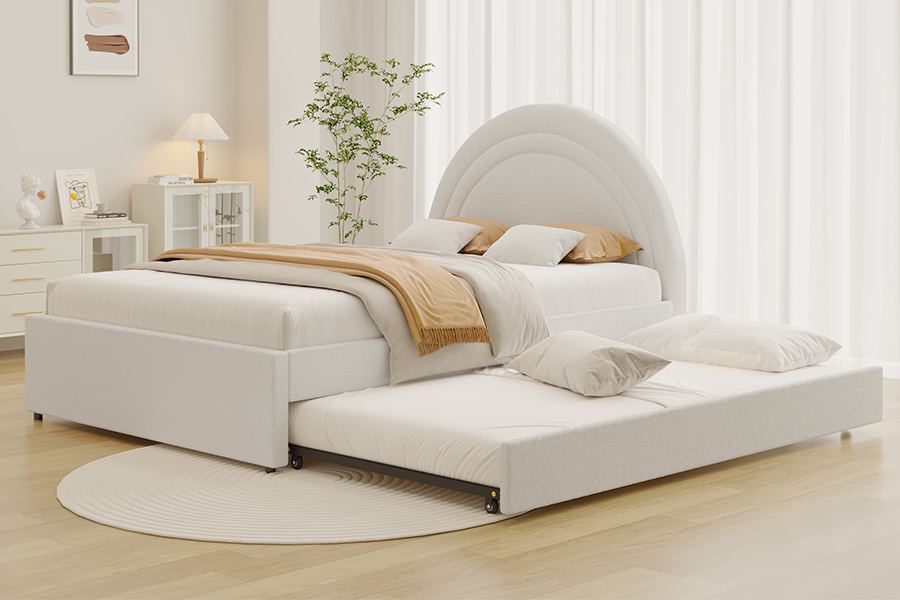 4542 Trundle Bunk Upholstered curvis at lectus Frame