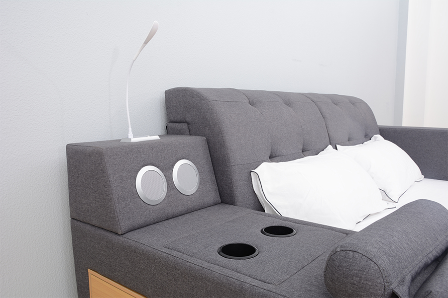 1550 Bluetooth Speaker Upholstered Integrated Otium Bed Artus