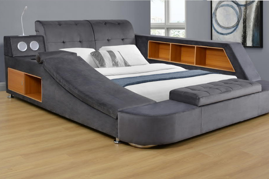 1550 Bluetooth Speaker Upholstered Integrated Otium Bed Artus