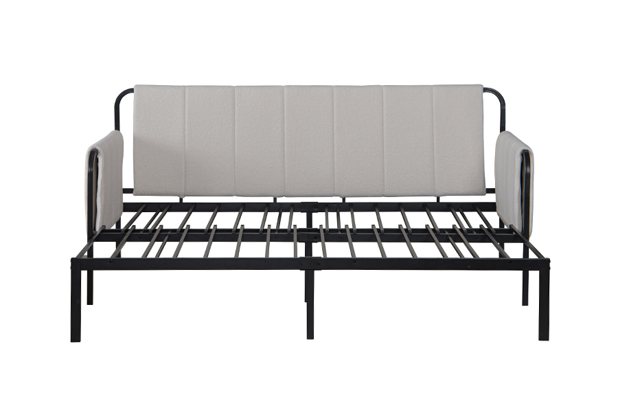 4712 Trundle Lamb Wool Fabric Sofa bed