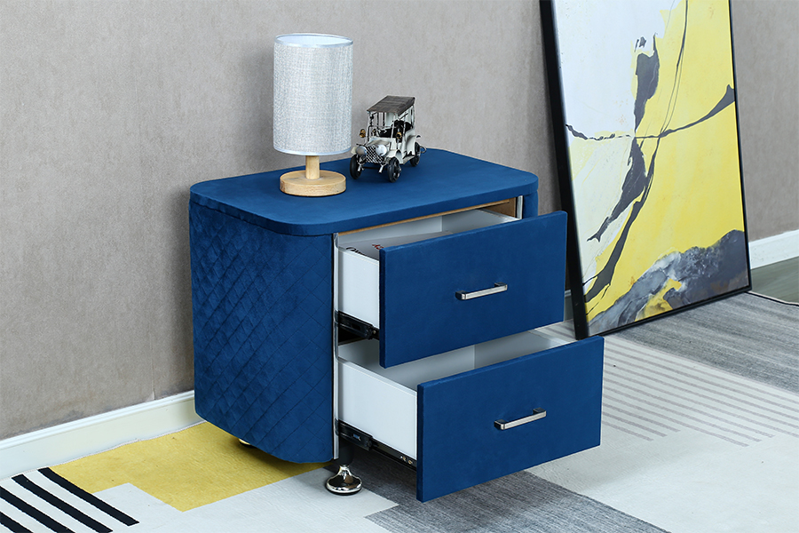 WSS954 Diamond Velvet Nightstand / Bed Tabulam