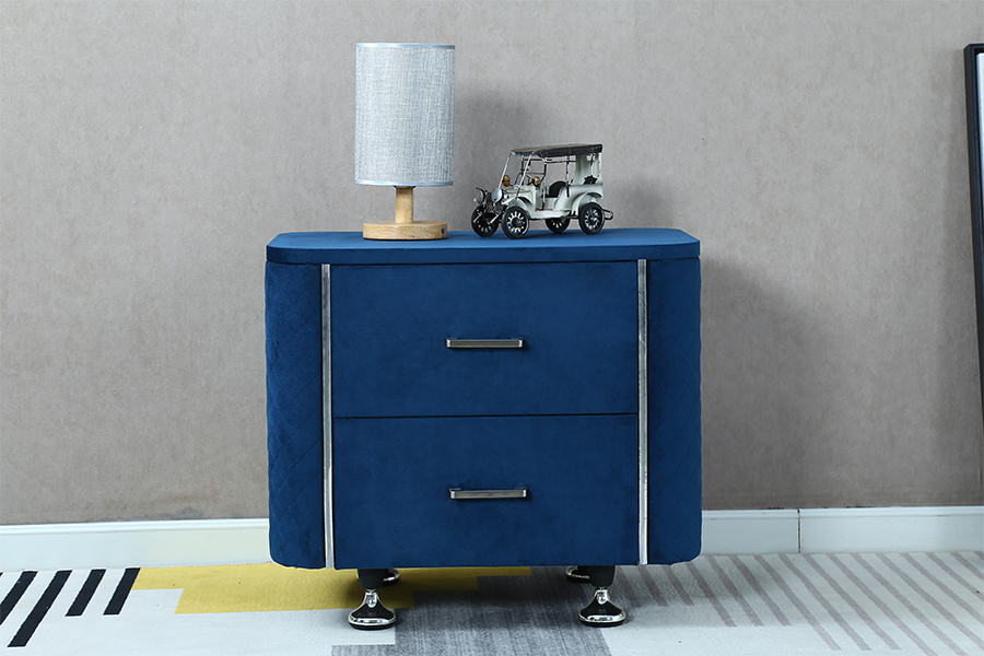 WSS954 Diamond Velvet Nightstand / Bed Tabulam