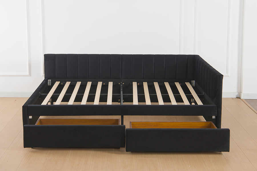 4856D Repono Velvet Sofa Bed pro spatiis parvis
