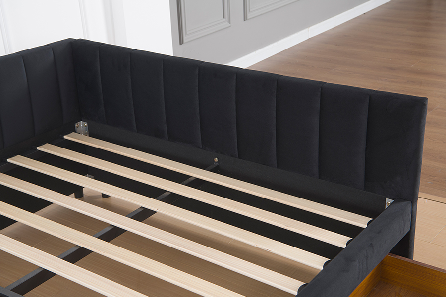 4856D Repono Velvet Sofa Bed pro spatiis parvis