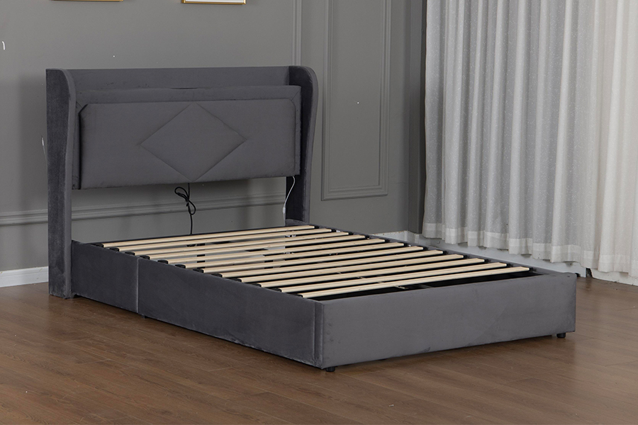 5005-1-3GU Adjustable and Eco-friendly Upholstered Hydraulic storage Bed Artus