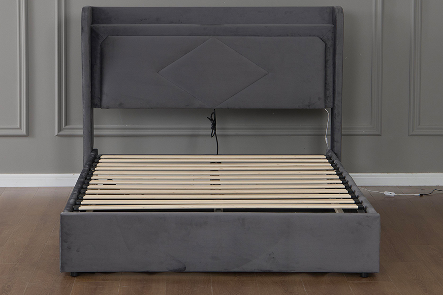 5005-1-3GU Adjustable and Eco-friendly Upholstered Hydraulic storage Bed Artus