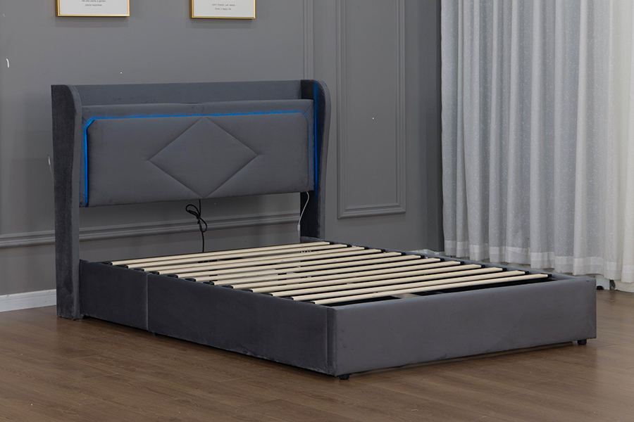 5005-1-3GU Adjustable and Eco-friendly Upholstered Hydraulic storage Bed Artus