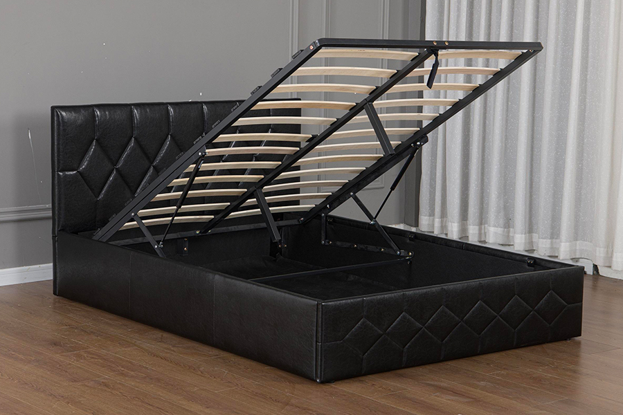 5031G No diamond-shaped bed foot USB Upholstered Bed Frame