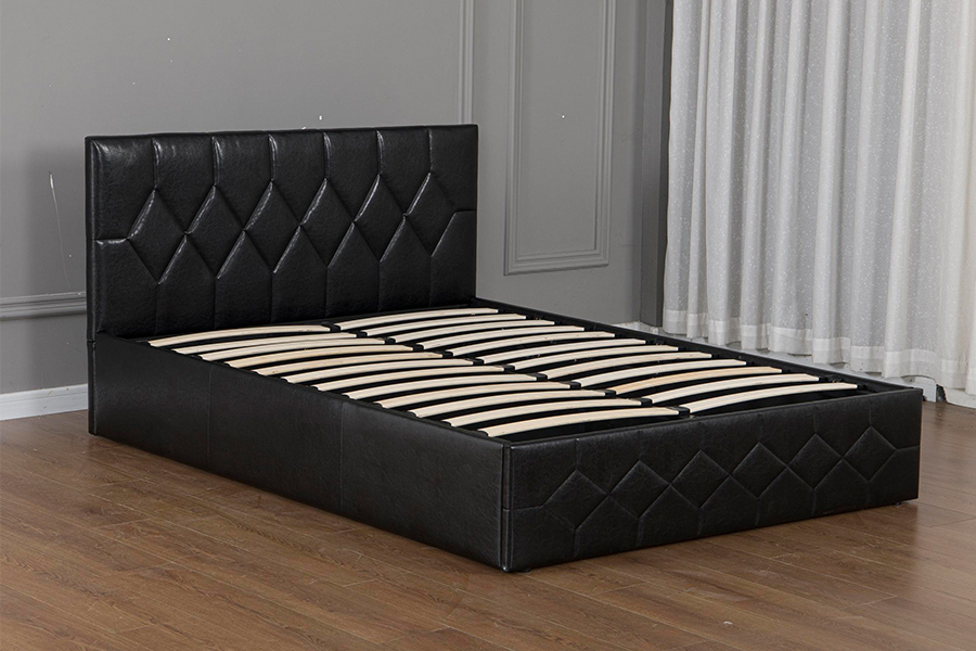 5031G No diamond-shaped bed foot USB Upholstered Bed Frame