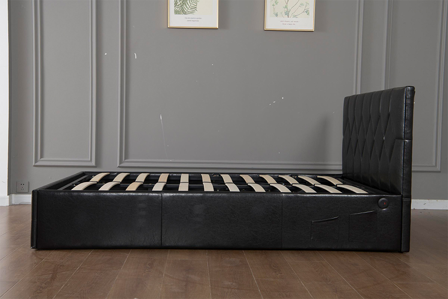 5031G No diamond-shaped bed foot USB Upholstered Bed Frame