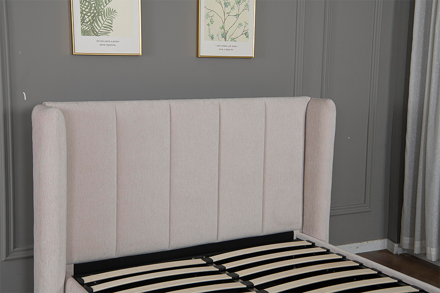 5001G Bonitas PU Leather Upholstered Hydraulic PRAECLUSIO Bed Frame