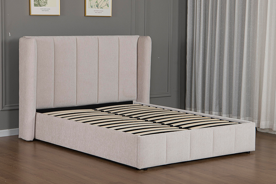 5001G Bonitas PU Leather Upholstered Hydraulic PRAECLUSIO Bed Frame