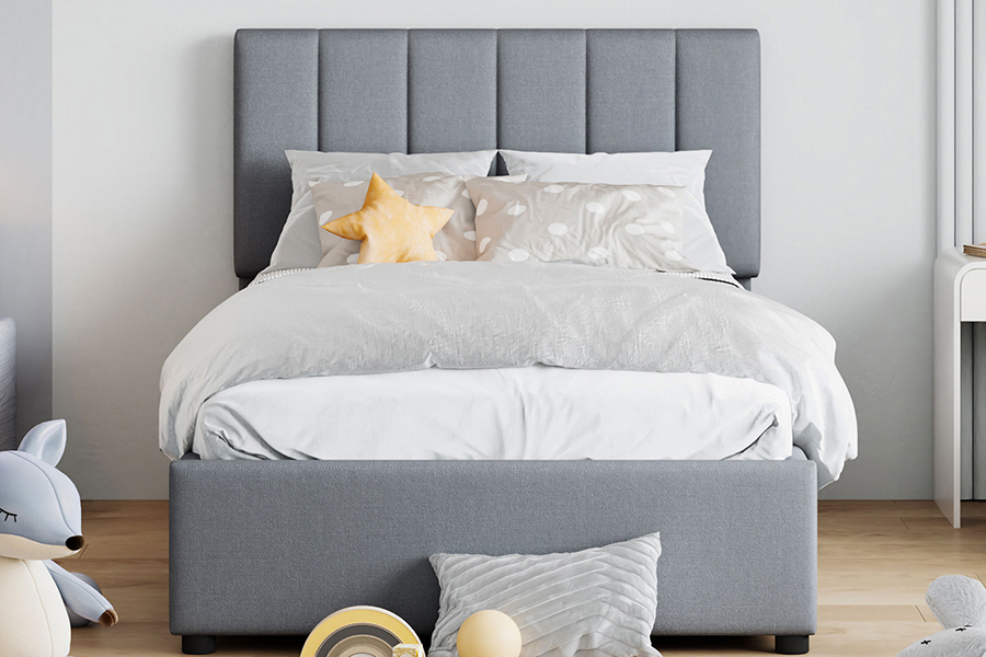 N16 Modern Grey Fabric Liftable Repono munus ascensum Storage Bed Frame