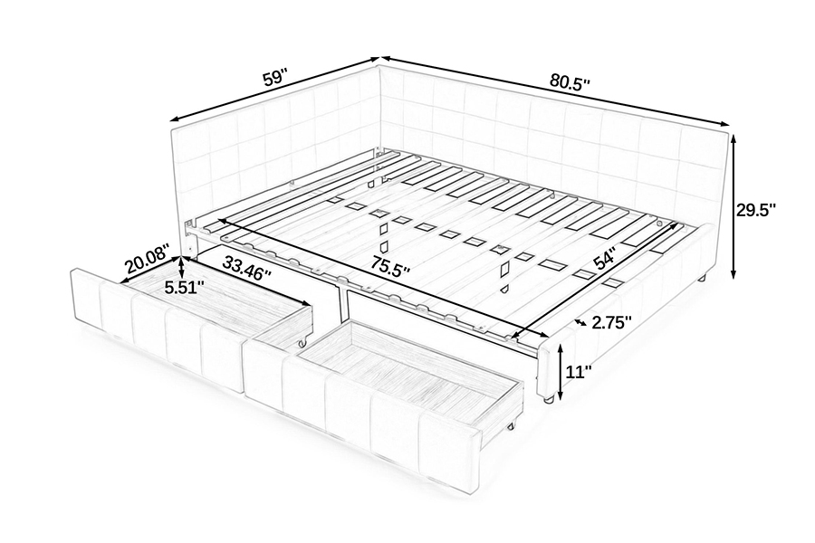 N14 L-Shaped Velvet Upholstered Highly adjustable Upholstered Storage Bed Frame