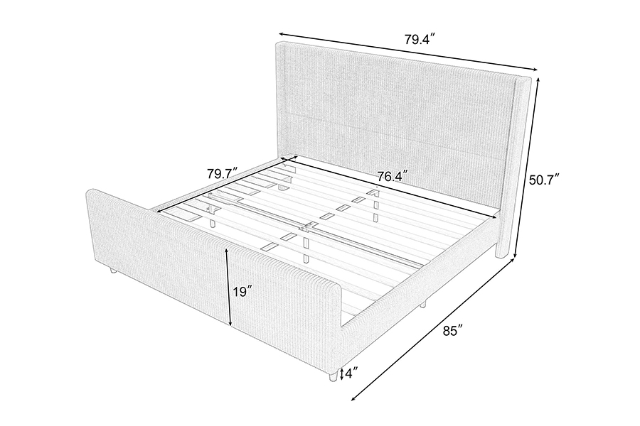 N12 Adjustable Wingback Securus disassemble ascensum Bed Artus