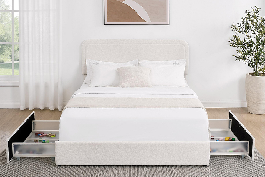 N3 Bed Storage Drawers Durable Upholstered Storage Bed Frames