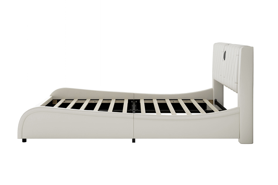 N8 Adjustable Platform Bed Modern White Soft bed DUXERIT Upholstered Bed Frame