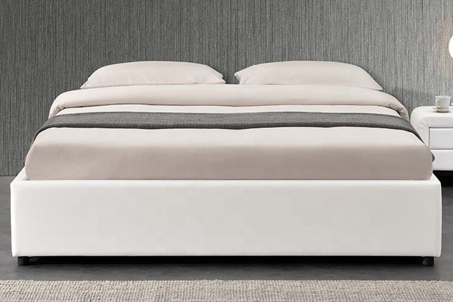 1151 Ottoman Gas lift Design Linen Upholstered Bed