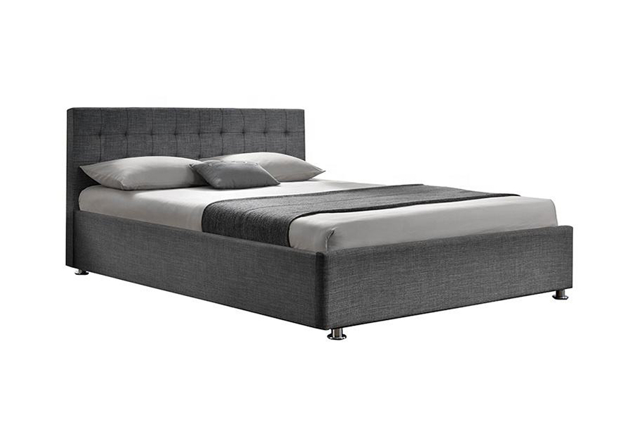 1151 Ottoman Gas lift Design Linen Upholstered Bed