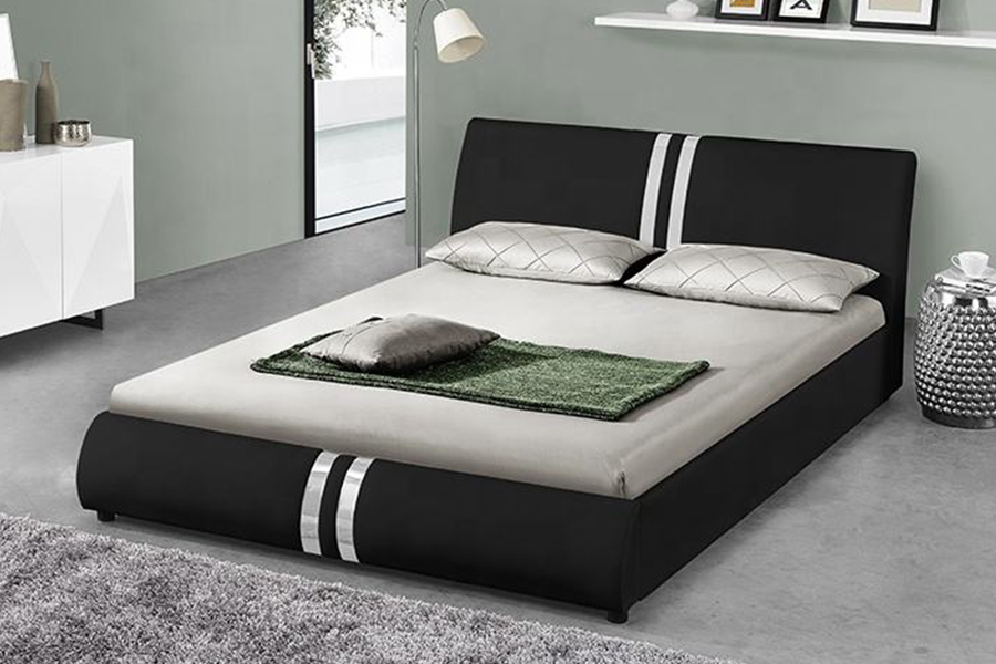 1143 Modern Nordic style PU Leather Double Bed Upholstered Bed