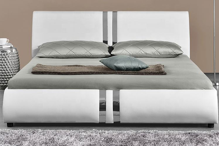 1143 Modern Nordic style PU Leather Double Bed Upholstered Bed