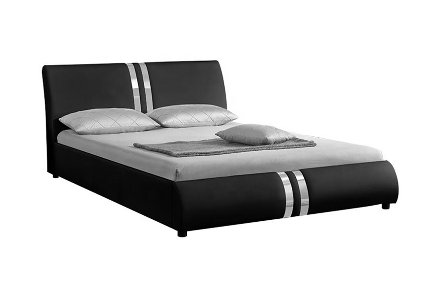 1143 Modern Nordic style PU Leather Double Bed Upholstered Bed