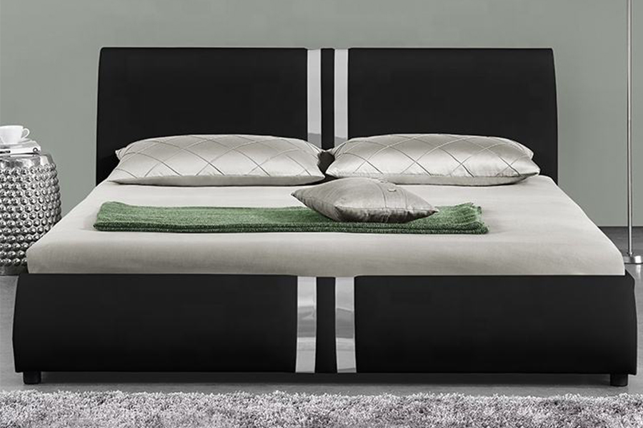 1143 Modern Nordic style PU Leather Double Bed Upholstered Bed