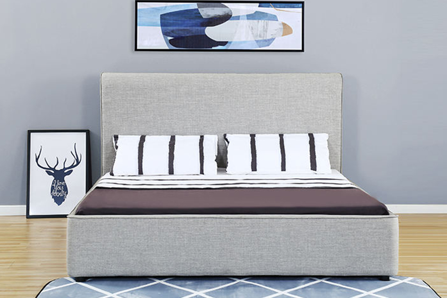 1323 Soft and Wooden Frame Trundle Bunk Upholstered Bed Frame
