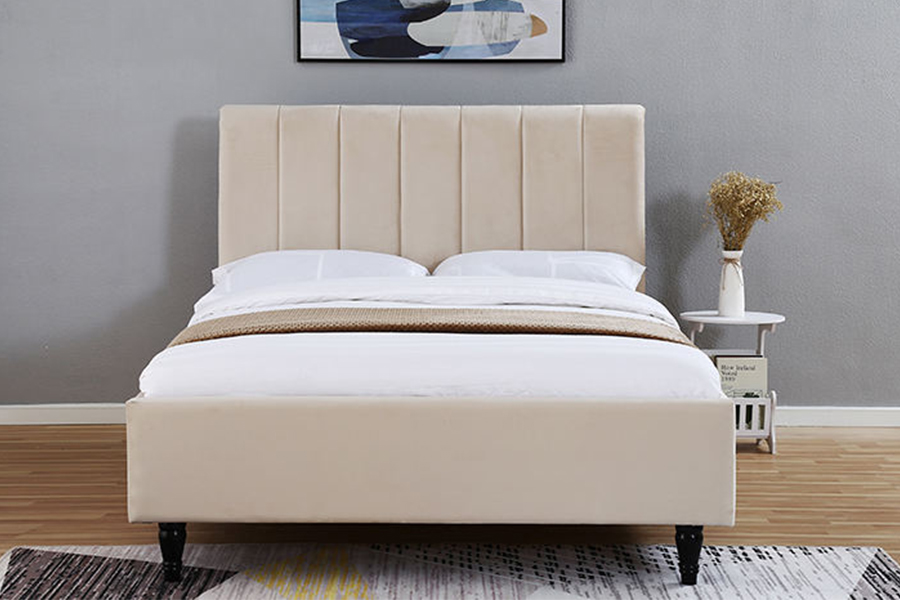 1312 Mollis Fabricae Bed Headboard rotundus ascensus Bed