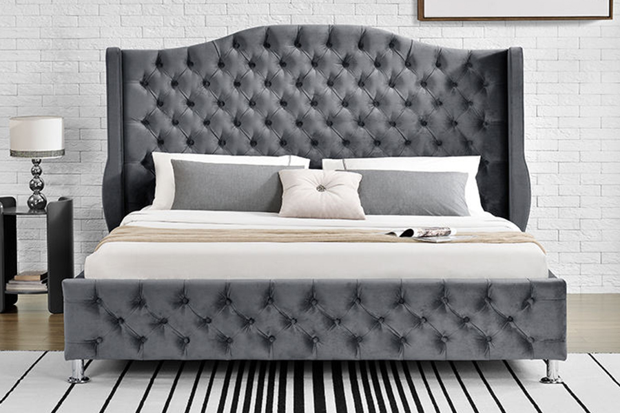 1268 Luxuria Style Fabric upholstery Upholstered Bed