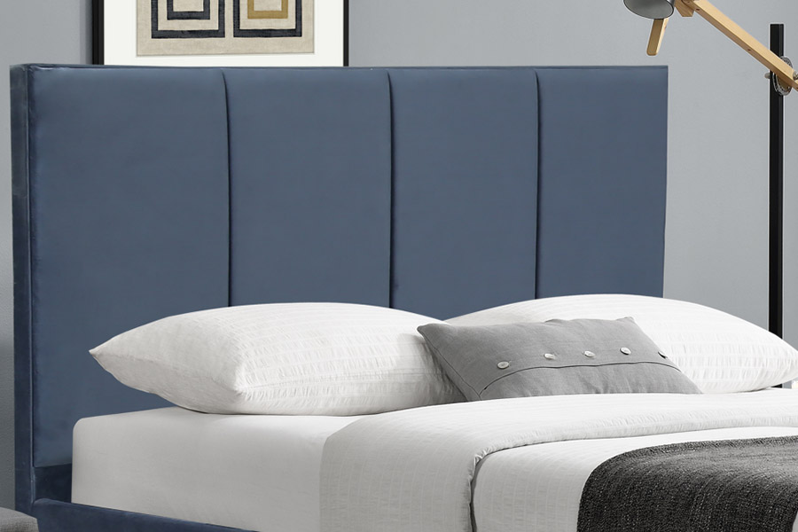 1457 Latest Modern Simple Design Velvet Upholstered Bed