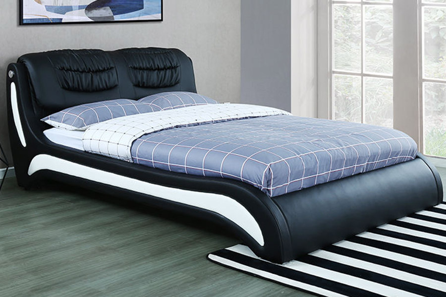 1441 Modern Minimalist Design Leather Bed Upholstered Bed