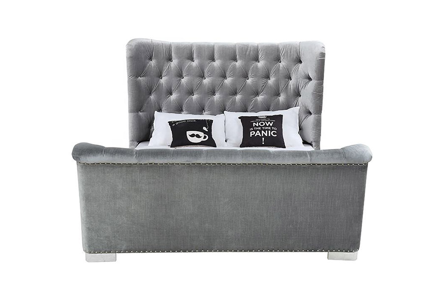 1402 Tufted Headboard Mollis ligneus Slats ascensum cubile