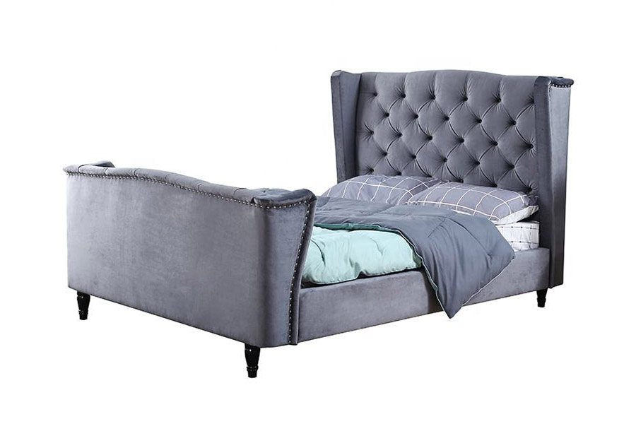 1399 Velvet Fabric Wingback Button ascensum Bed