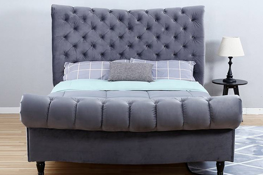 1393 Luxuria High Headboard Sleigh Bed ascensum Bed