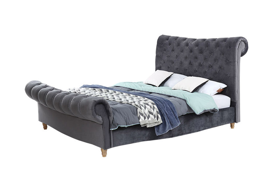 1393 Luxuria High Headboard Sleigh Bed ascensum Bed