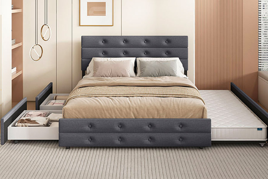 1385 Hotel Bed Frame Drawers Storage Bed frame