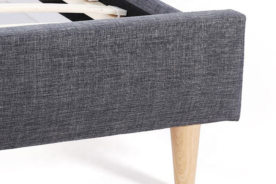 1380 Scandinavian lecti Dark Gray Fabric ascensum Bed