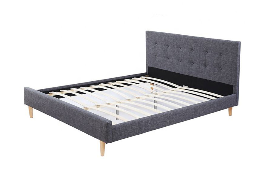 1380 Scandinavian lecti Dark Gray Fabric ascensum Bed