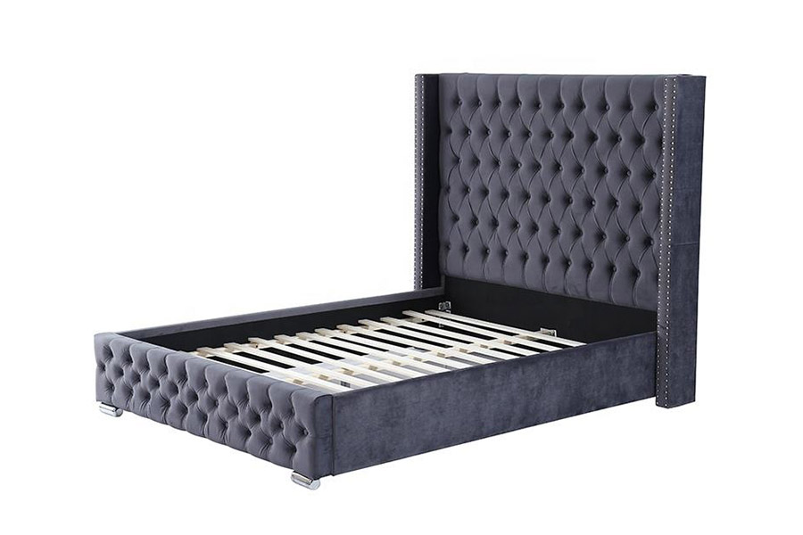 1351 Modern Luxuria Design Wingback Bed Upholstered Bed