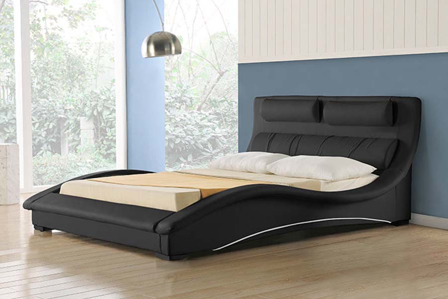 MDCCCXL Ordo Curvarum Design Leather Upholstered Bed