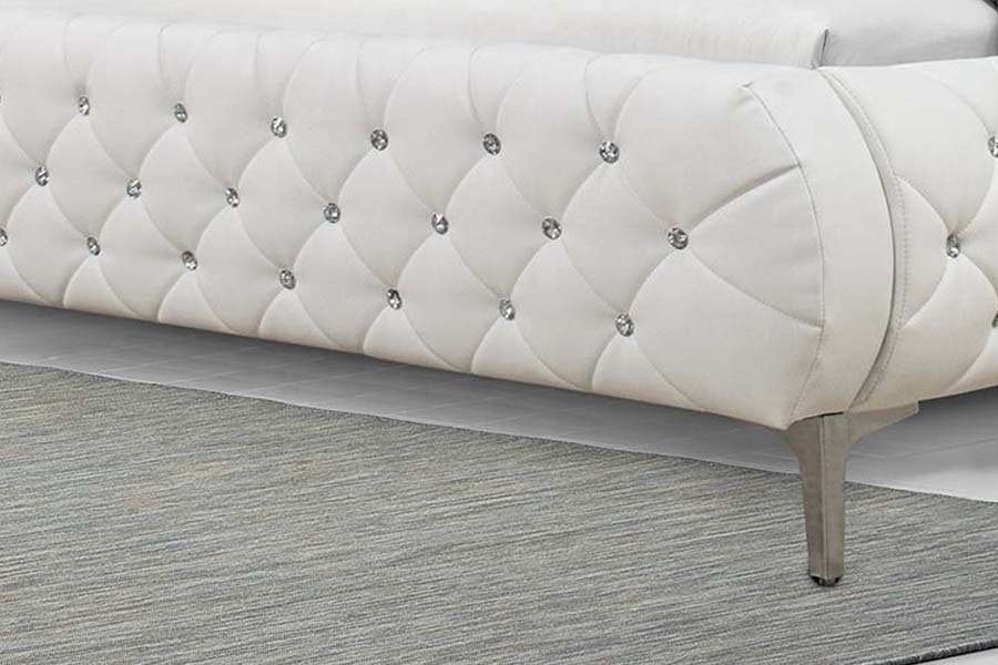 MDLXXXVI Alba PU Leather Soft ligneus Frame ascensum Bed