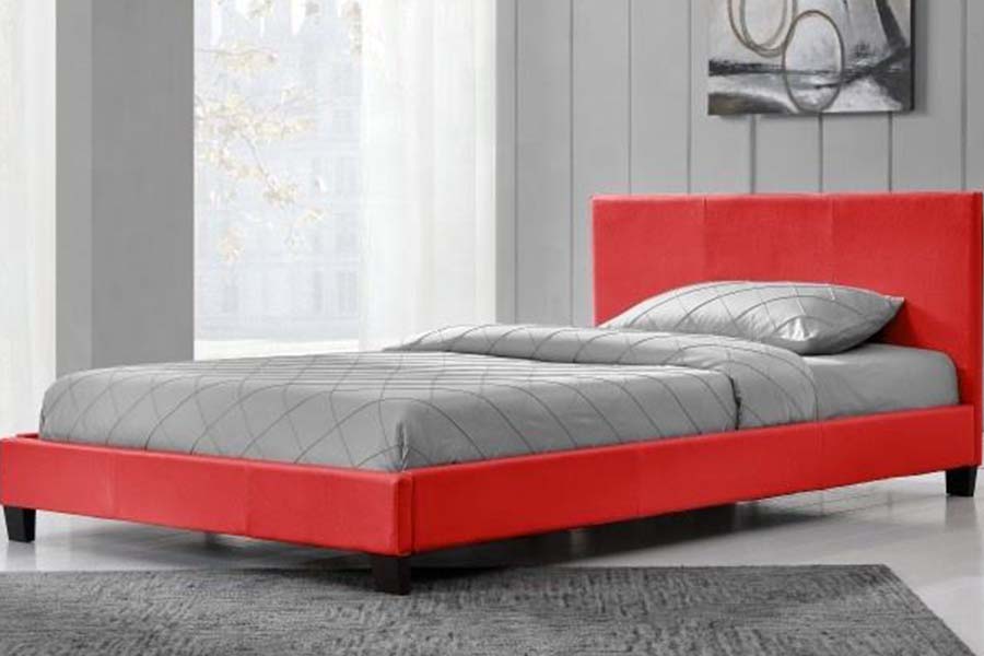 1864 Modern Simple Design PU Leather Bed Upholstered Bed
