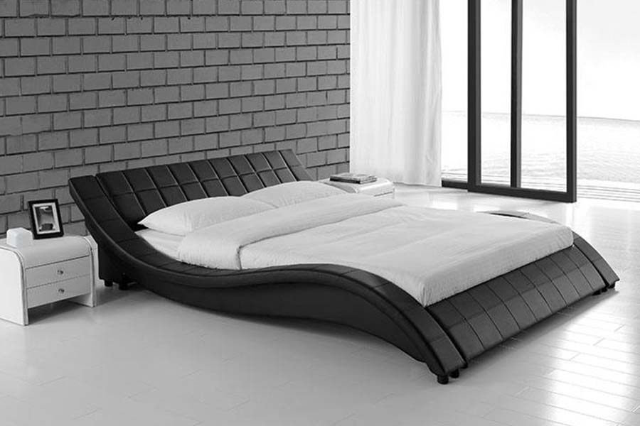 MDCCCXL Ordo Curvarum Design Leather Upholstered Bed