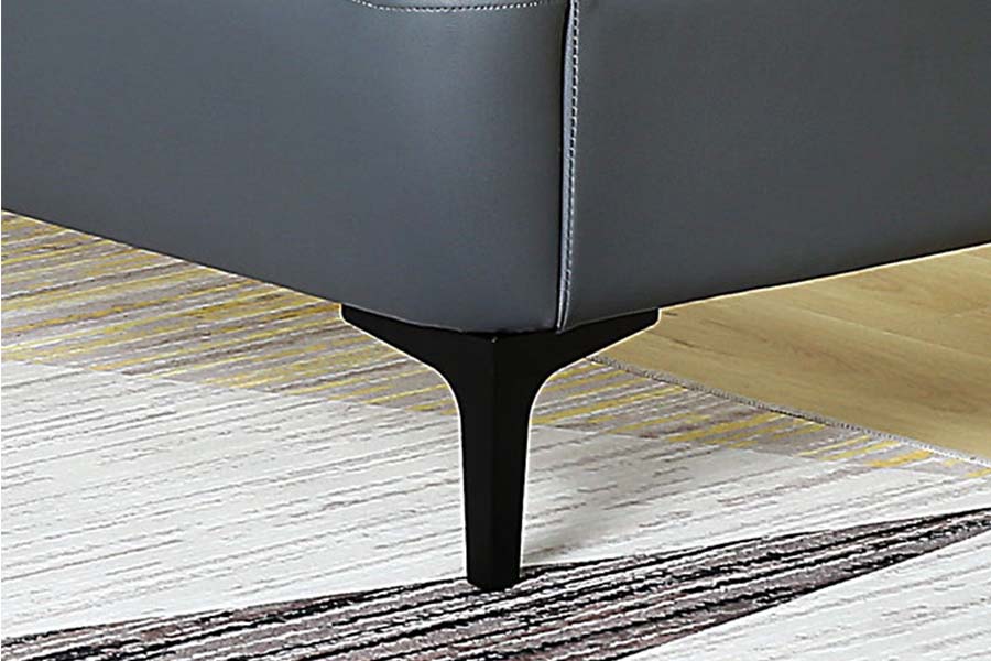 MDLXXXIV Black Leather Soft Headboard ascensum lectum