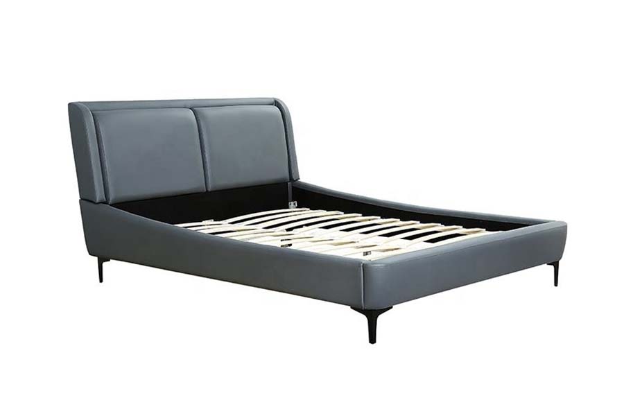 MDLXXXIV Black Leather Soft Headboard ascensum lectum